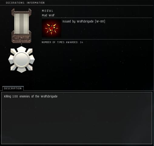 Eve Medal Decoration Award Example - 100 Kills