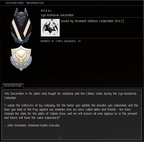Eve Medal Decoration Award Example - Syn-Boshuraa Decoration
