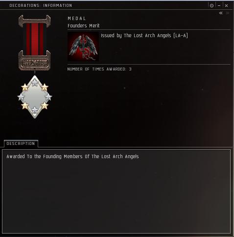 Eve Medal Decoration Award Example - Founder Member