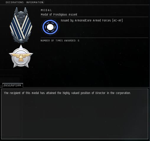Eve Medal Decoration Award Example - Director