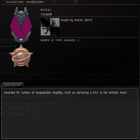 Eve Medal Decoration Award Example - Emergency