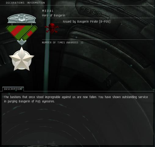 Eve Medal Decoration Award Example - Destroyed a POS