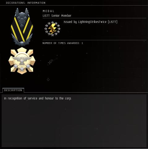 Eve Medal Decoration Award Example - Senior Member