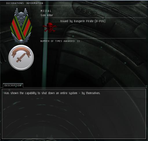 Eve Medal Decoration Award Example - Solo PVP
