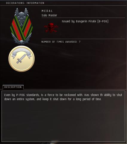 Eve Medal Decoration Award Example - System Shutdown