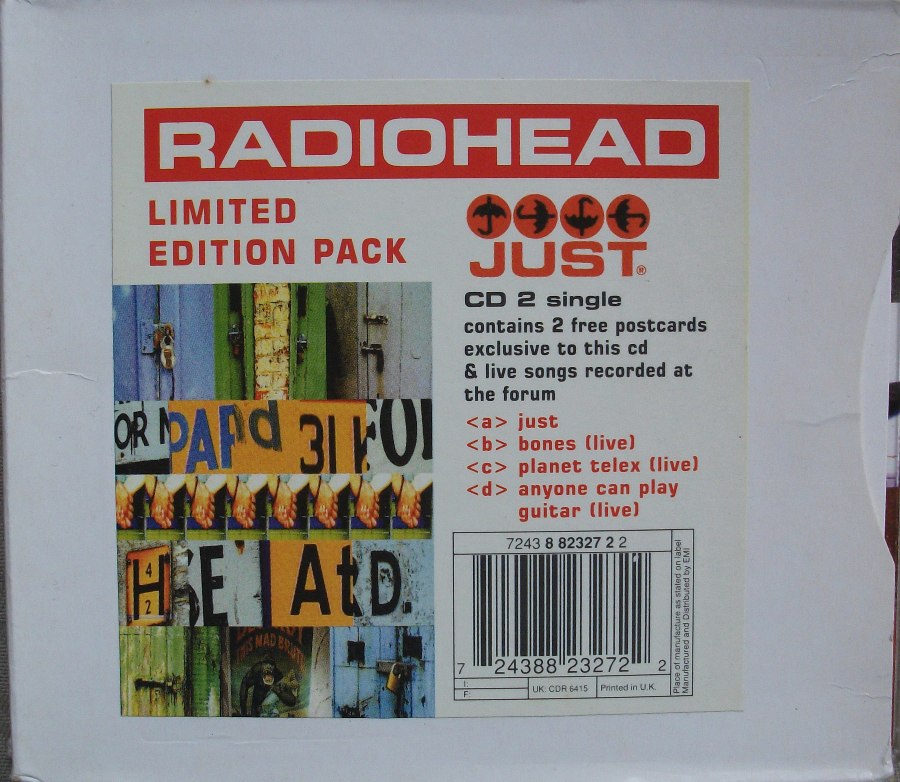 Radiohead CD Single - Just - Limited Edition Pack
