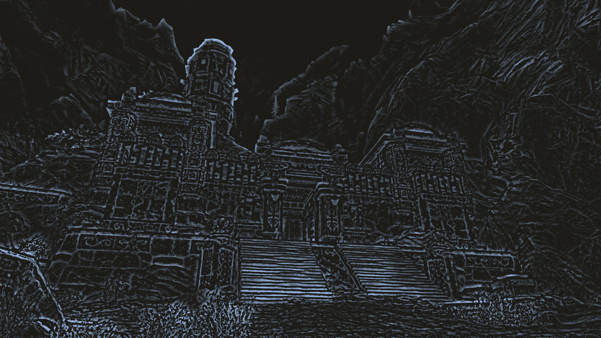 Skyrim Screenshot Art Chalk Image