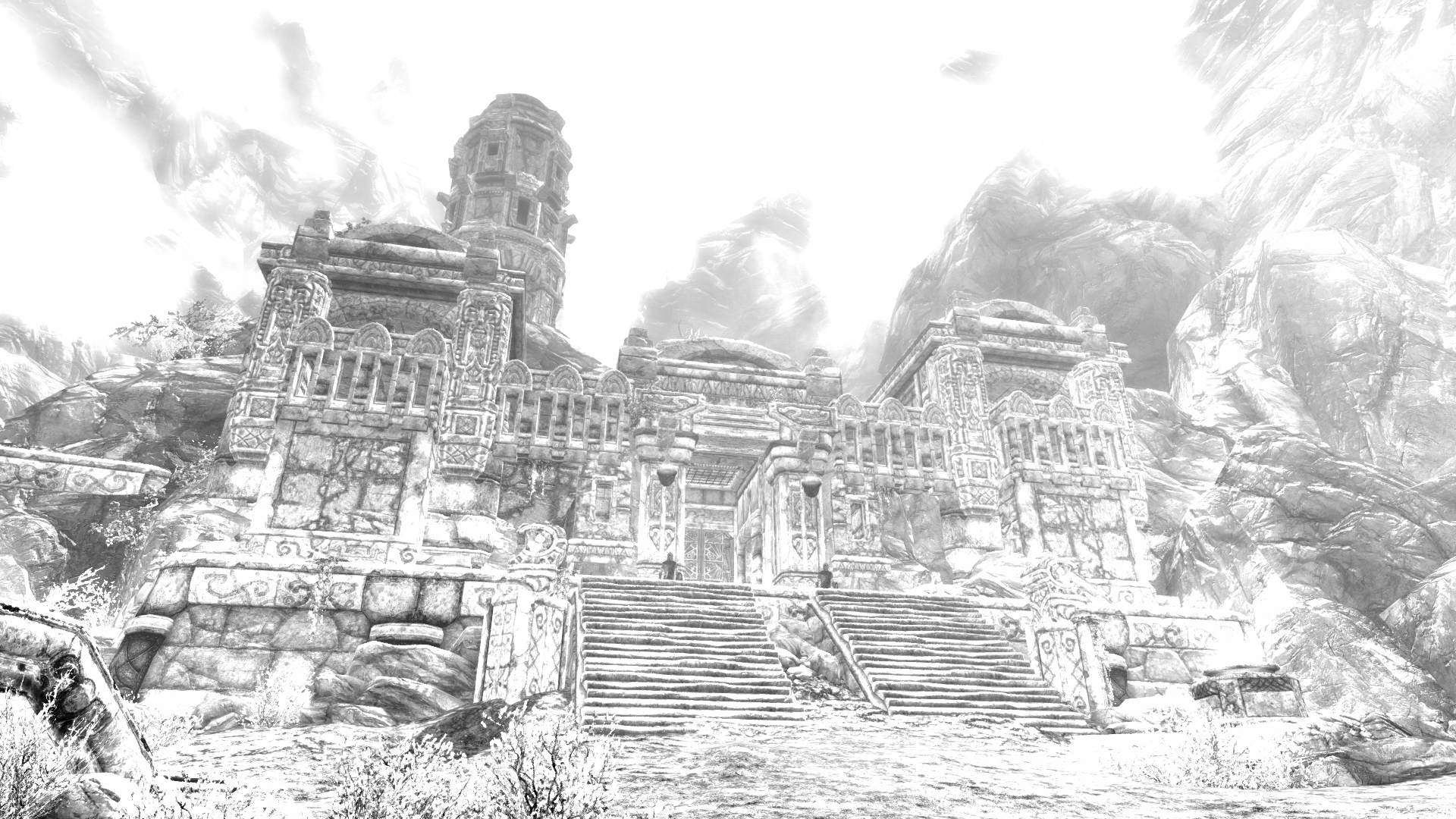 Skyrim Screenshot Art Pencil Image