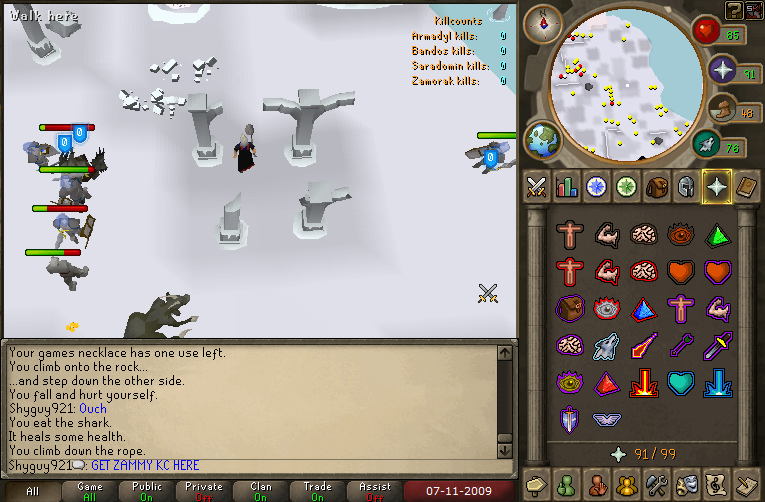 Getting Zammy Kill Count (KC)