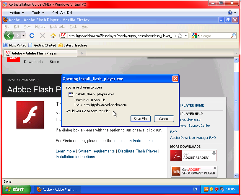 adobe flash player 9 update download