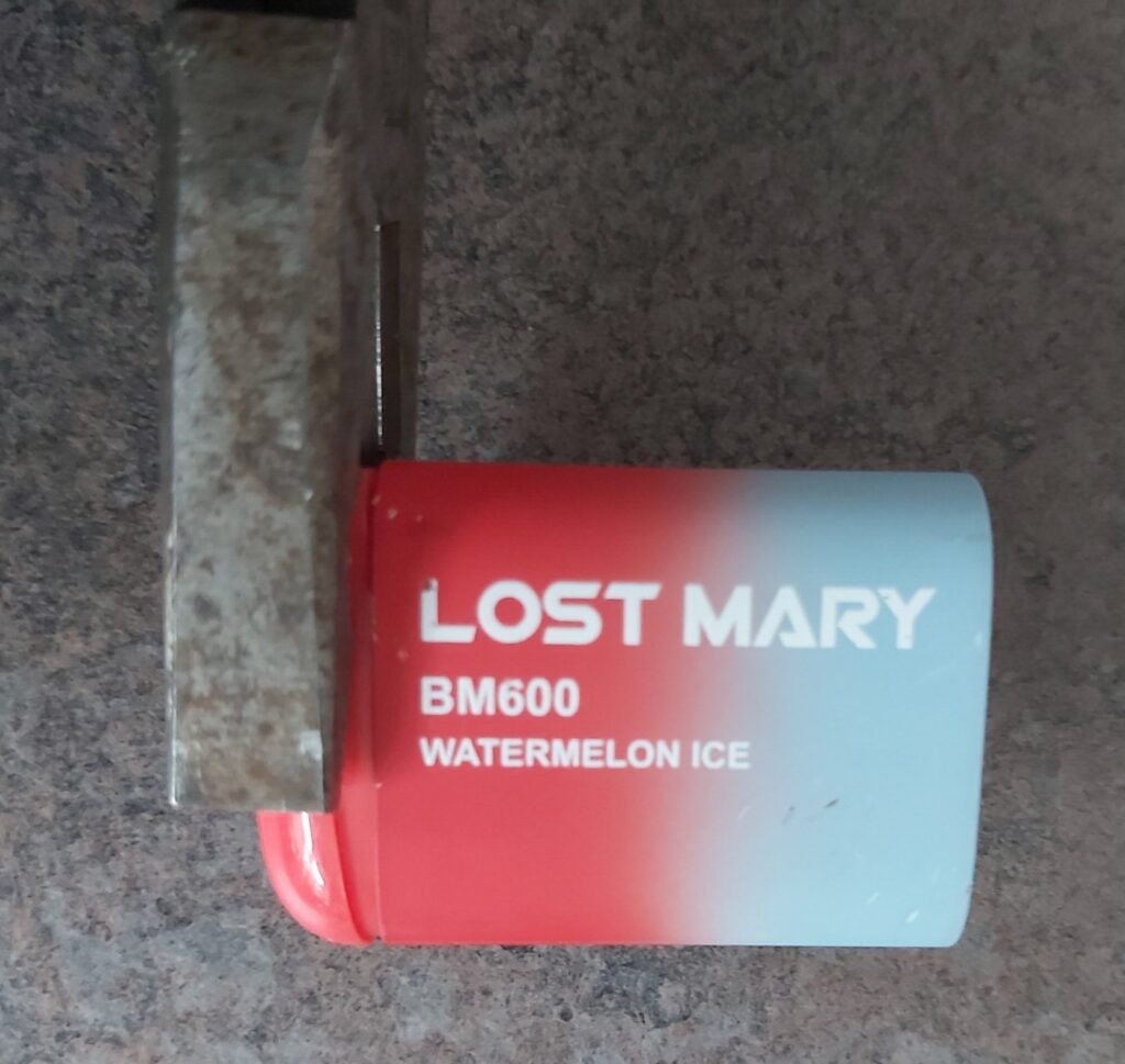 Pulling Back Off Disassembling Lost Mary or Bloody Mary Disposable Electronic Vape or Cigarette
