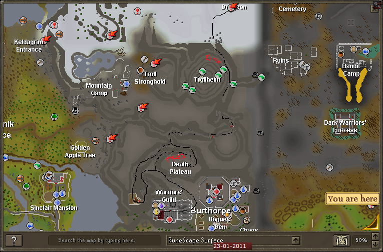 How to get to Bandos God Wars - Warriors Guild