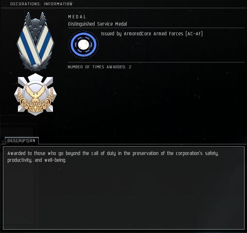 Eve Medal Decoration Award Example - Beyond The Call of Duty