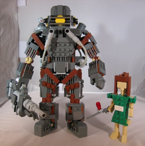 Games - Bioshock - Big Daddy and Little Sister made from Lego