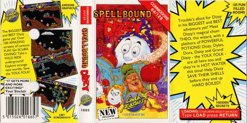 Classic Games - Spellbound Dizzy Tape Cassette Cover