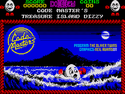 Classic Games - Treasure Island Dizzy Title Page/Loading Page