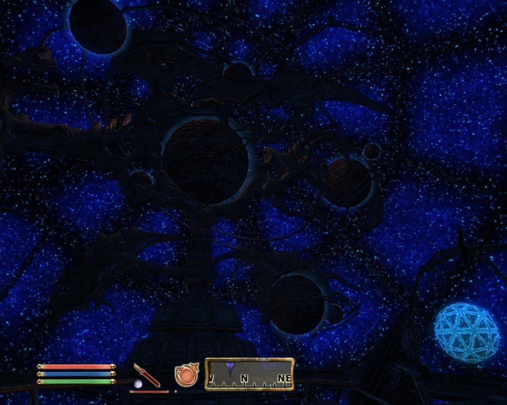 Oblivion Screenshot - Orrery is the second official plugin for The Elder Scrolls IV: Oblivion. The plugin adds a few new items, and forces a new quest in which one of the Mages Guild helps a Dwemer to repair and old magical planetarium, from which you can get new powers.