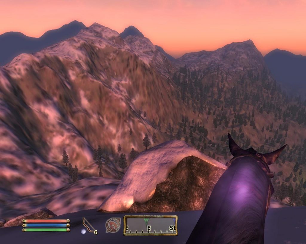 Oblivion Screenshot - On Top Of A Mountain While Riding A Horse