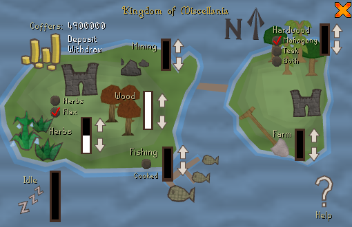 Runescape - Kingdom Example showing how to distribute your workers