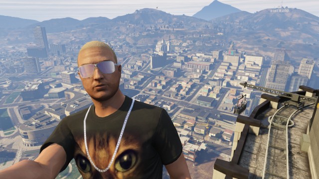 GTA V (GTA 5) Screenshots - Pillbox Hill - Great View From The Top Of A Building