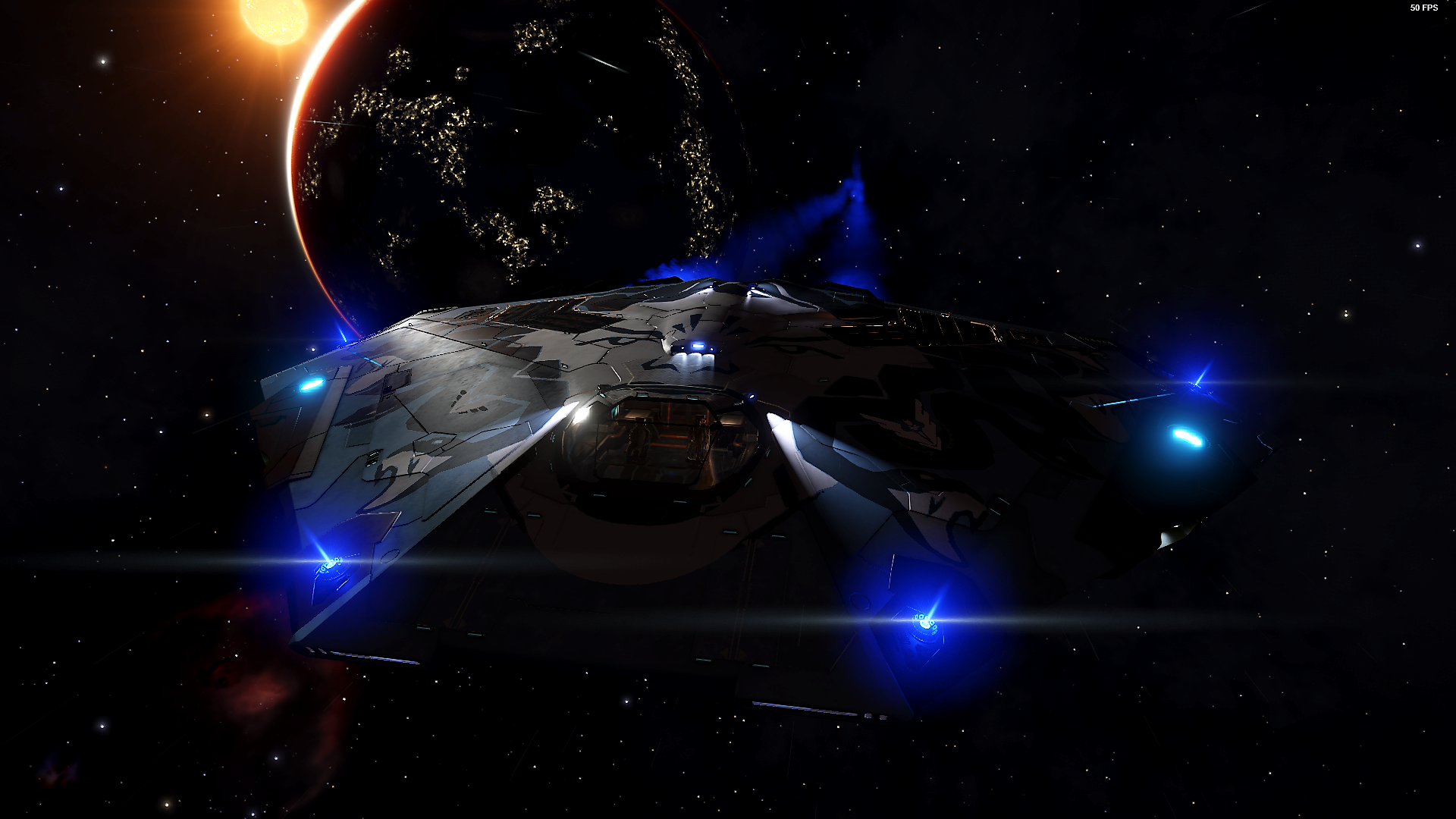 Elite Dangerous Screenshots - Ship With Fancy Thrusters