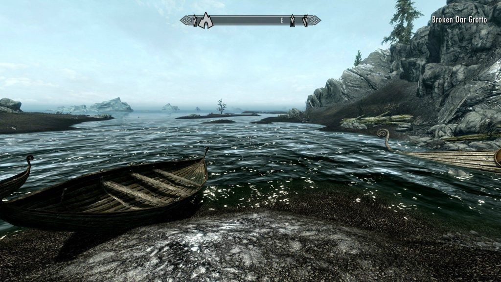 Skyrim Screenshot Getting a Boat Across The Lake