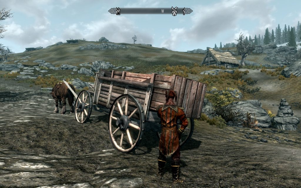 Skyrim Screenshot Loading The Horse and Cart