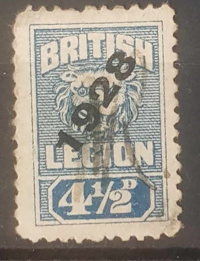 Royal British Legion Blue Stamp 1928
