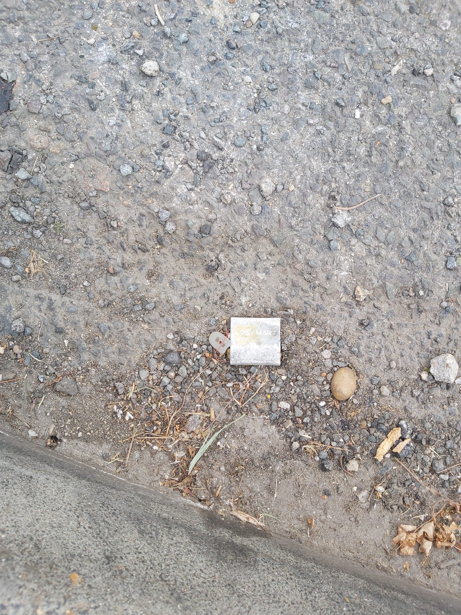 Discarded e-cigarette kerbside crushed by vehicle